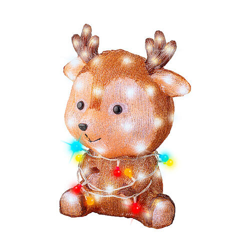 Renna acrilico LED bianco freddo 40x32 cm 3