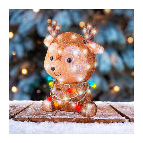 Renna acrilico LED bianco freddo 40x32 cm 2