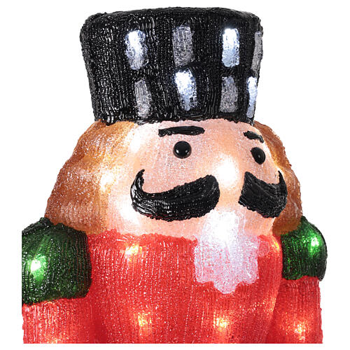 Acrylic nutcracker with cold white LED lights, 24x12 in 3