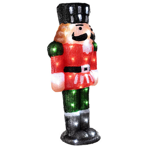 Acrylic nutcracker with cold white LED lights, 24x12 in 4