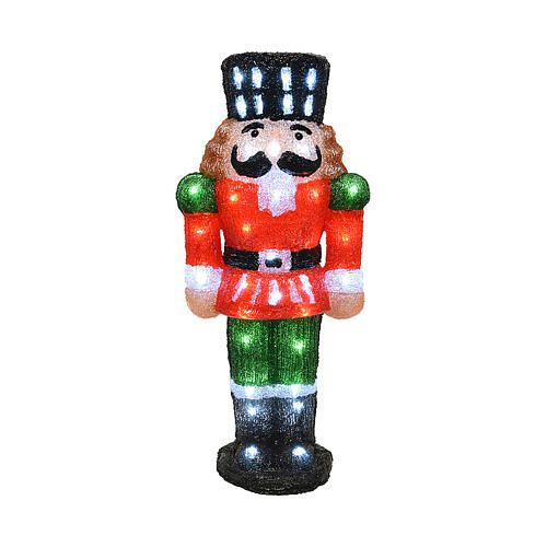 Acrylic nutcracker with cold white LED lights, 24x12 in 5