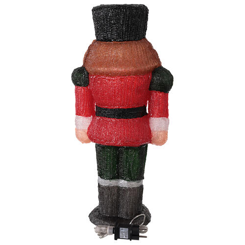 Acrylic nutcracker with cold white LED lights, 24x12 in 7