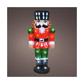 Cold White LED Acrylic Nutcracker, 60x28 cm