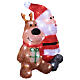 Babbo Natale e renna LED bianco freddo acrilico 40x35 cm s3