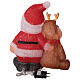 Babbo Natale e renna LED bianco freddo acrilico 40x35 cm s7