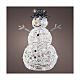 Pupazzo di neve acrilico LED bianco freddo 65x45 cm s1