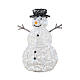 Pupazzo di neve acrilico LED bianco freddo 65x45 cm s2