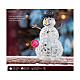 Pupazzo di neve acrilico LED bianco freddo 65x45 cm s4
