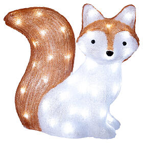 Renard acrylique LED blanc froid 37x20 cm