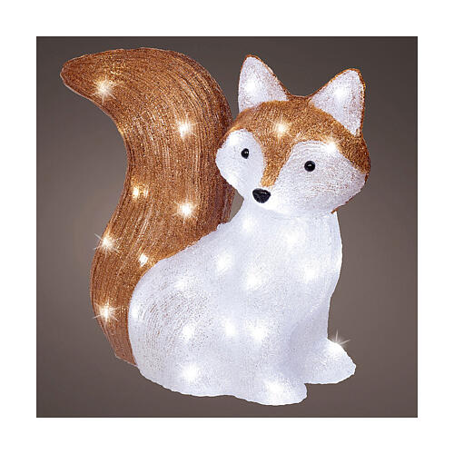 Renard acrylique LED blanc froid 37x20 cm 1