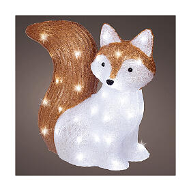 Acrylic LED Cold White Fox, 35x20 cm