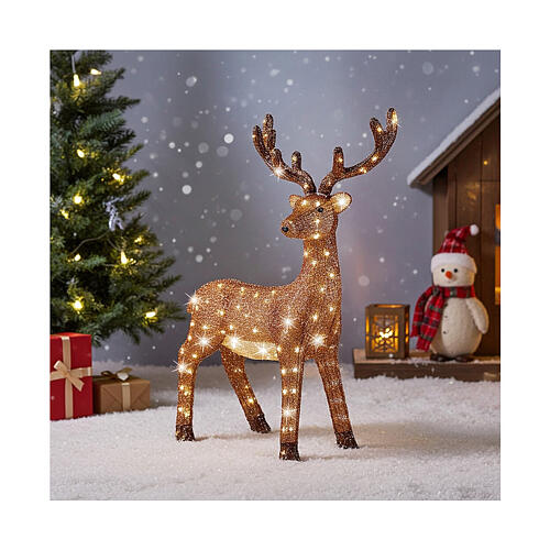 LED acrylic reindeer, cold white light, 24x10 in 2