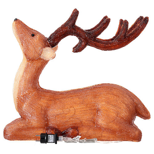 Seated LED Acrylic Reindeer Cold White Light 55x18 cm 5