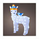 Cerf acrylique blanc LED lumière blanche froide 55x19 cm s1