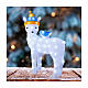 Cervo acrilico bianco LED luce bianca fredda 55x19 cm s3