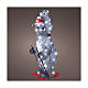 Orso polare con orsetto su sci acrilico LED luce bianca fredda 70x30 cm s1