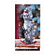 Orso polare con orsetto su sci acrilico LED luce bianca fredda 70x30 cm s3