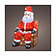 Père Noël sur fauteuil LED acrylique lumière blanche froide 60x35 cm s1