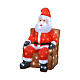 Père Noël sur fauteuil LED acrylique lumière blanche froide 60x35 cm s5