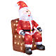 Babbo Natale su poltrona LED acrilico luce bianca fredda 60x35 cm s2