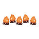 Set 5 fuegos LED efecto chimenea acrílico ext/int 15x10 cm s4