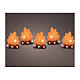 Set 5 fuochi LED effetto camino acrilico est/int 15x10 cm s1