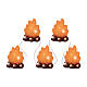 Set 5 fuochi LED effetto camino acrilico est/int 15x10 cm s2