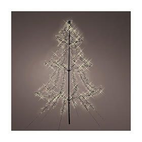 Albero luminoso LED bianco caldo 8 funzioni 200x120 cm esterno