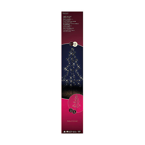 Árbol luminoso LED blanco cálido 8 funciones exterior 300x180 cm 4