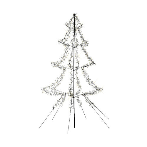 Albero luminoso LED bianco caldo 8 funzioni per esterno 300x180 cm 3