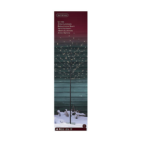 Alberello luminoso LED bianco caldo int/est 180x70 cm 3