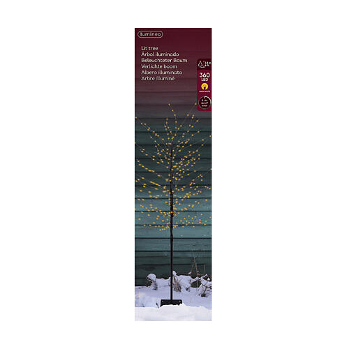 Alberello luminoso LED dorato int/est 180x70 cm 3