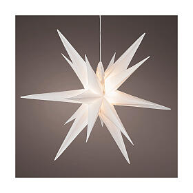 Estrella luminosa PARA EXTERIOR LED pvc luz blanca cálida fija 30 cm