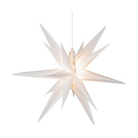 Stella luminosa DA ESTERNI pvc LED luce bianca calda 40 cm