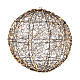 Indoor/outdoor metal sphere with 400 golden steady micro LED lights, 11 in s2