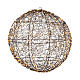 Metal sphere with 600 golden steady micro LED lights, indoor/outdoor, 15 in s2