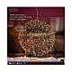 Sfera in metallo micro LED luce dorata fissa est/int 40 cm s3