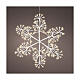 Fiocco di neve in ferro LED fisso luce bianca calda 50 cm s1