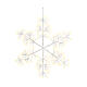 Fiocco di neve in ferro LED fisso luce bianca calda 50 cm s2