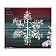 Fiocco di neve in ferro LED fisso luce bianca calda 50 cm s3