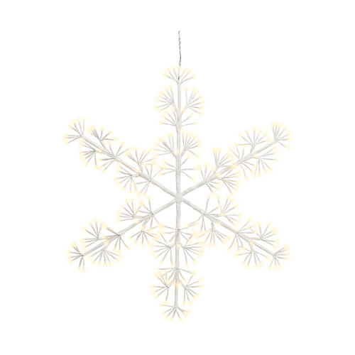 Fiocco di neve in ferro LED fisso luce bianca calda 80 cm 2