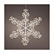 Fiocco di neve in ferro LED fisso luce bianca calda 80 cm s1