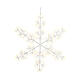 Fiocco di neve in ferro LED fisso luce bianca calda 80 cm s2