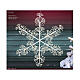 Fiocco di neve in ferro LED fisso luce bianca calda 80 cm s3