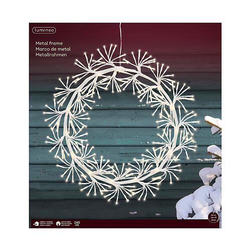 Guirnalda luminosa LED luz blanca cálida fija 50 cm 3