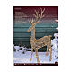 Renna dorata 3D led bianco caldo 270x43x100 cm s3
