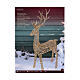 Renna dorata 3D led bianco caldo 270x43x100 cm s4