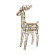 3D Golden Christmas reindeer with golden flashing LED lights, 33x7x23 in s3