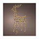 Renna dorata 3D Natale led dorato lampeggiante 84x18,5x58 cm s1