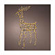 Renna dorata 3D Natale led dorato lampeggiante 84x18,5x58 cm s1